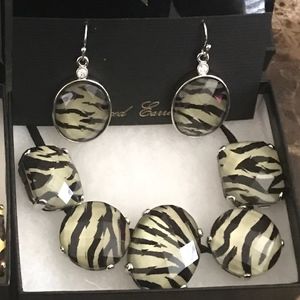 Park Lane Jewelry - Park Lane Zebra Necklace and Pierced Earrings Park Lane Jewelry - Park Lane Zebra Necklace and Pierced Earrings